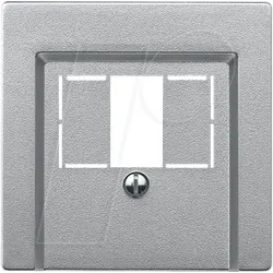 EL SM 297960 - System M, Zentralplatte, TAE/USB-Einsatz, aluminium, edelmatt