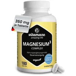 MAGNESIUM 350 mg Komplex Citrat/Oxid/Carbon.vegan 198 g