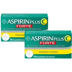 Aspirin® Plus C Forte Brausetabletten Doppelpack 2X10 St