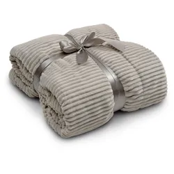 Decke CORD CAROLA (BL 150x200 cm) - silber - BL 150x200 cm