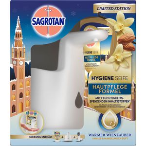 Sagrotan Seife No-Touch Starter-Set Warmer Wienzauber, Flüssigseife, automatischer Seifenspender, 250 ml