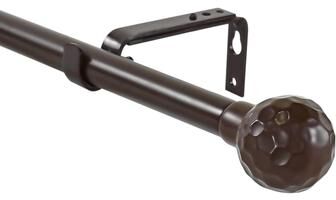 Urbanest Classic Forged Iron Hammered Ball Window Drapery Rod