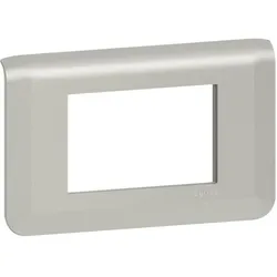Legrand 079303L Mosaic Rahmen 3-modulig, horizontal Farbe: Aluminium