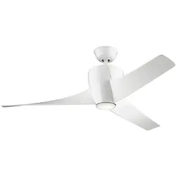 Elstead Lighting Phree leiser Deckenventilator mit LED Licht Ø142cm + Fernbedienung Weiss, Ventilator, Weiss