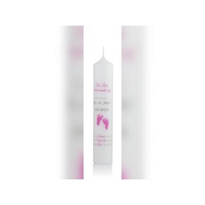 Wiedemann Kerzen Taufkerze verziert 265 x 50 mm, mit individueller Namensverzierung