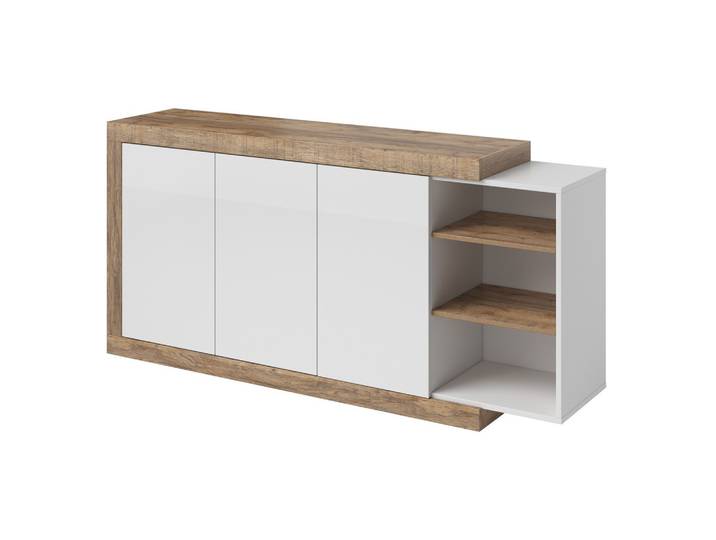SIDEBOARD SINFONIA 180/86/40 cm mit 3 Türen Eichefarben