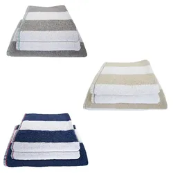 Dyckhoff Frottierserie Maritim 'Block Stripe' (Farbe: Greige / Größe: 50 x 100 cm)