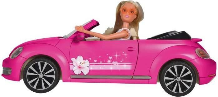 Simba Toys Steffi Love VW Kever Cabrio met pop, 45 cm