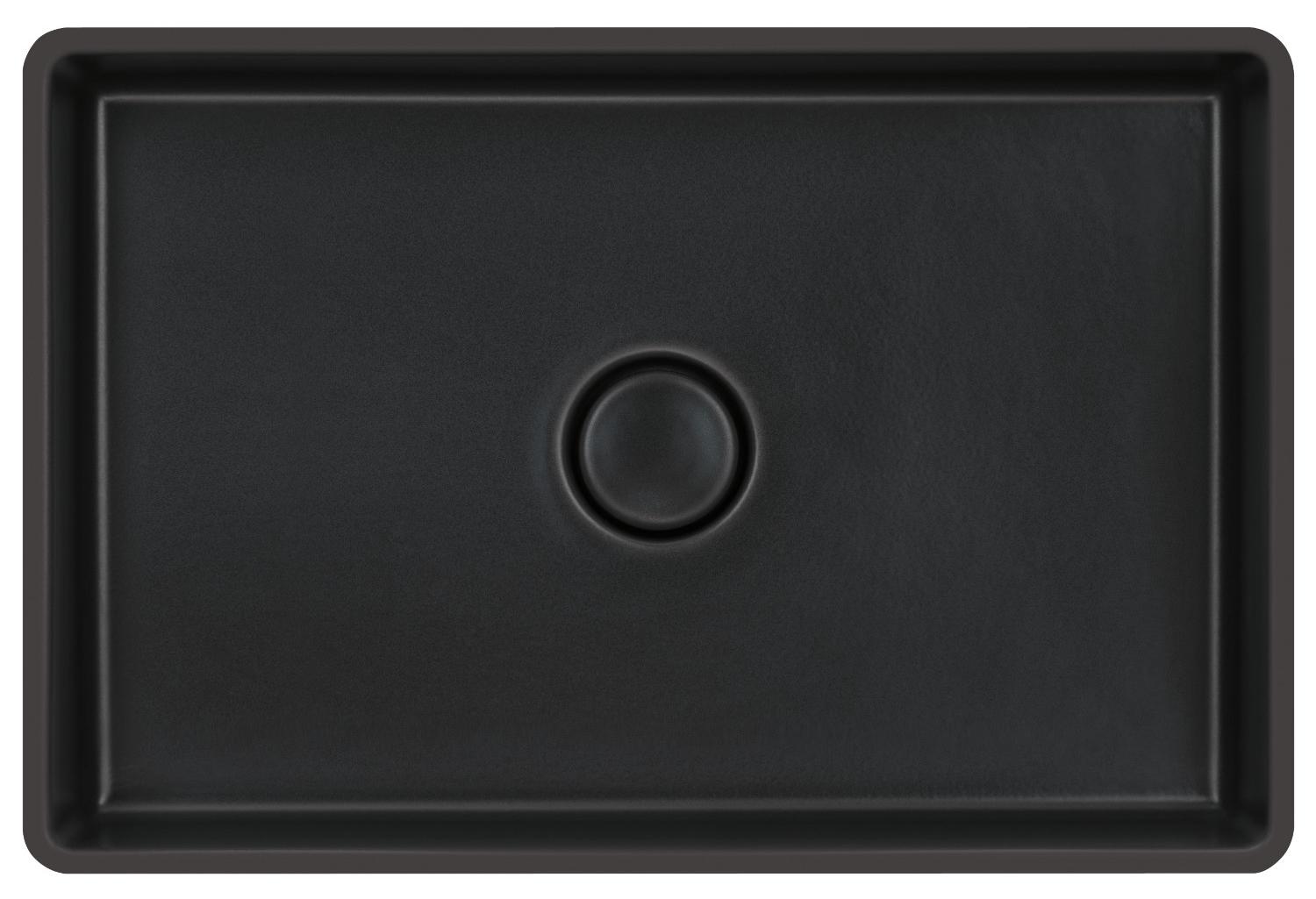 Unterbauwaschbecken LAVARA 60 U/g in NIGRA mit keramischer Abdeckung / systemceram
