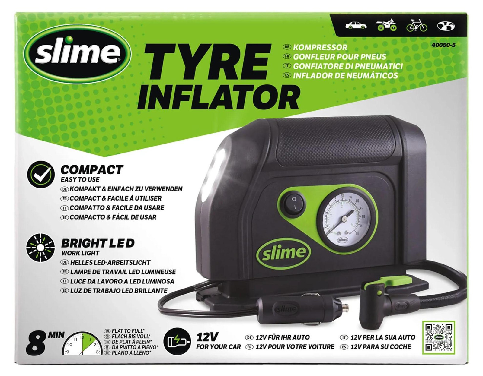 Slime 12V bandenpomp compressor