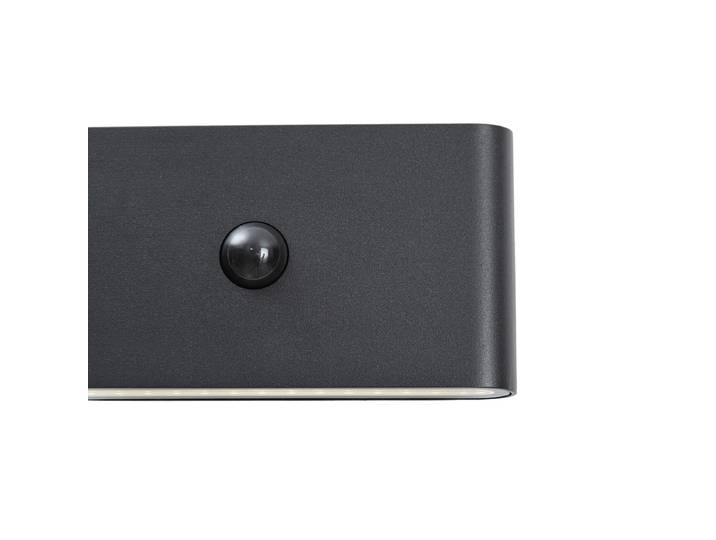 Applique murale noire avec détecteur de lux, magnétique, LED