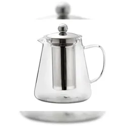 Weis Glas Teekanne 1200ml mit Teefilter aus Edelstahl 17048