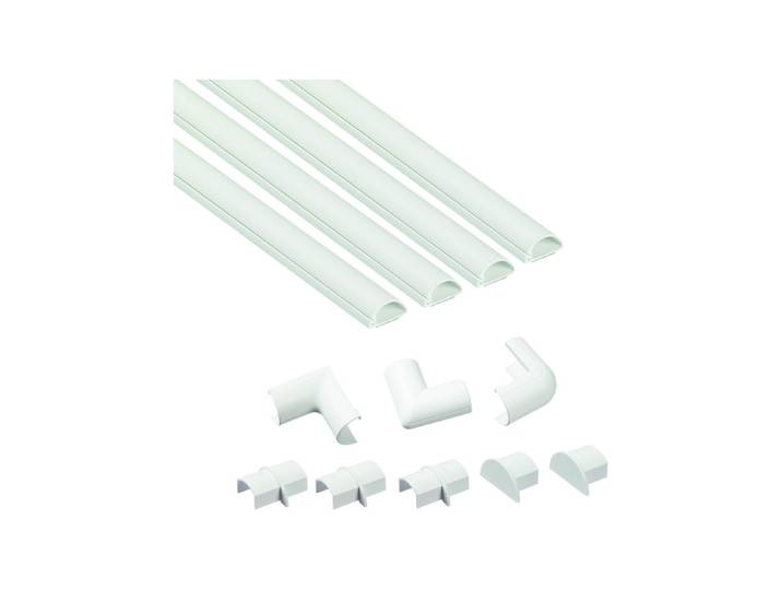 D-Line Kabelkanal 1m, 20x10mm, 4 Stk. inkl. Zubehör
