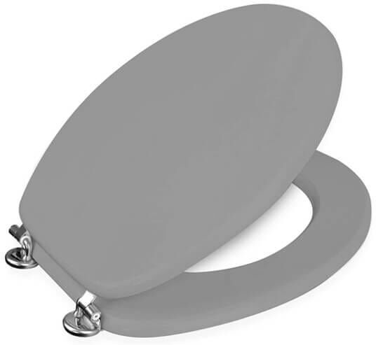 Showerdrape Oxford Grey/Chrome Toilet Seat