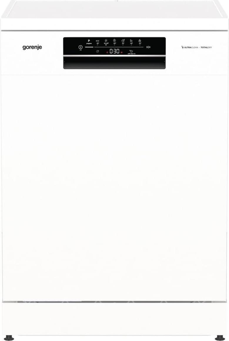 Gorenje GS642D90W freistehender Geschirrspüler 60 cm, Freistehend, Standardgröße (60 cm), Weiß, Schwarz, Touchsteuerung, kalt, Heiß