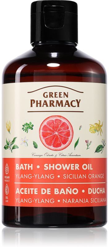Green Pharmacy Ylang-ylang & Sicilian Orange Bath Oil Huile de douche rafraîchissante 250 ml