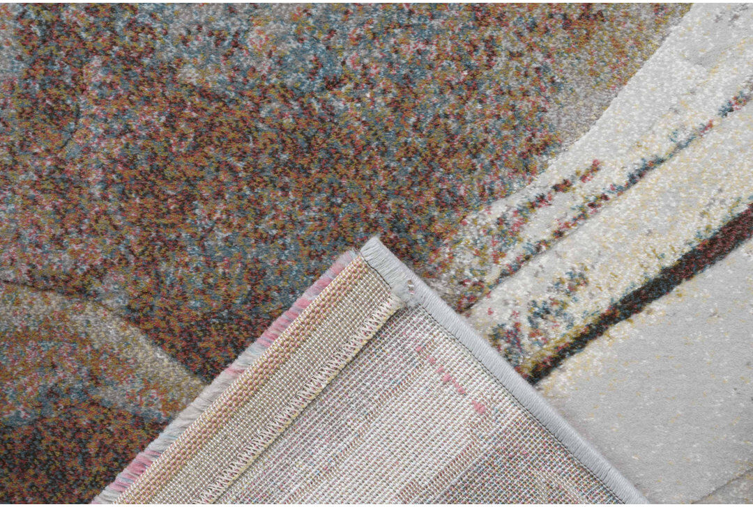Ivy Bronx Amandla Abstract Area Rug Pink Runner 67 x 230cm