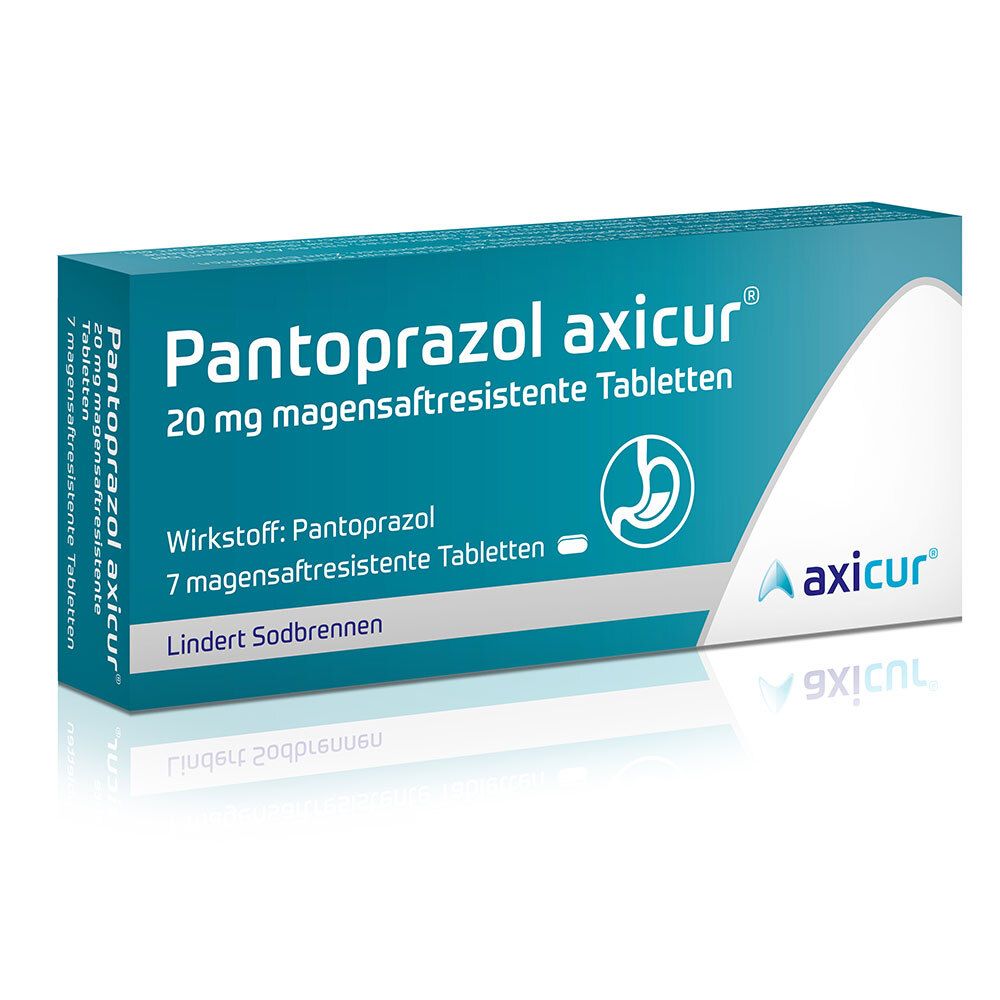 Pantoprazol axicur 20 mg magensaftres.Tabletten 7 St Tabletten magensaftresistent