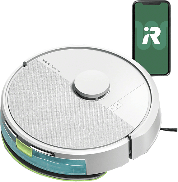 Robot friegasuelos - iRobot Roomba® 105 Combo Y311240, 12.8V, 200 ml, Autonomía 2h, Blanco