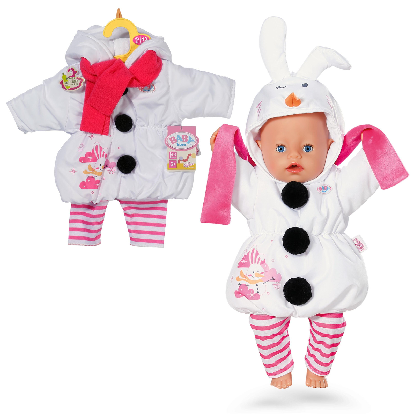 BABY born Sneeuwpop-kostuum, 43 cm