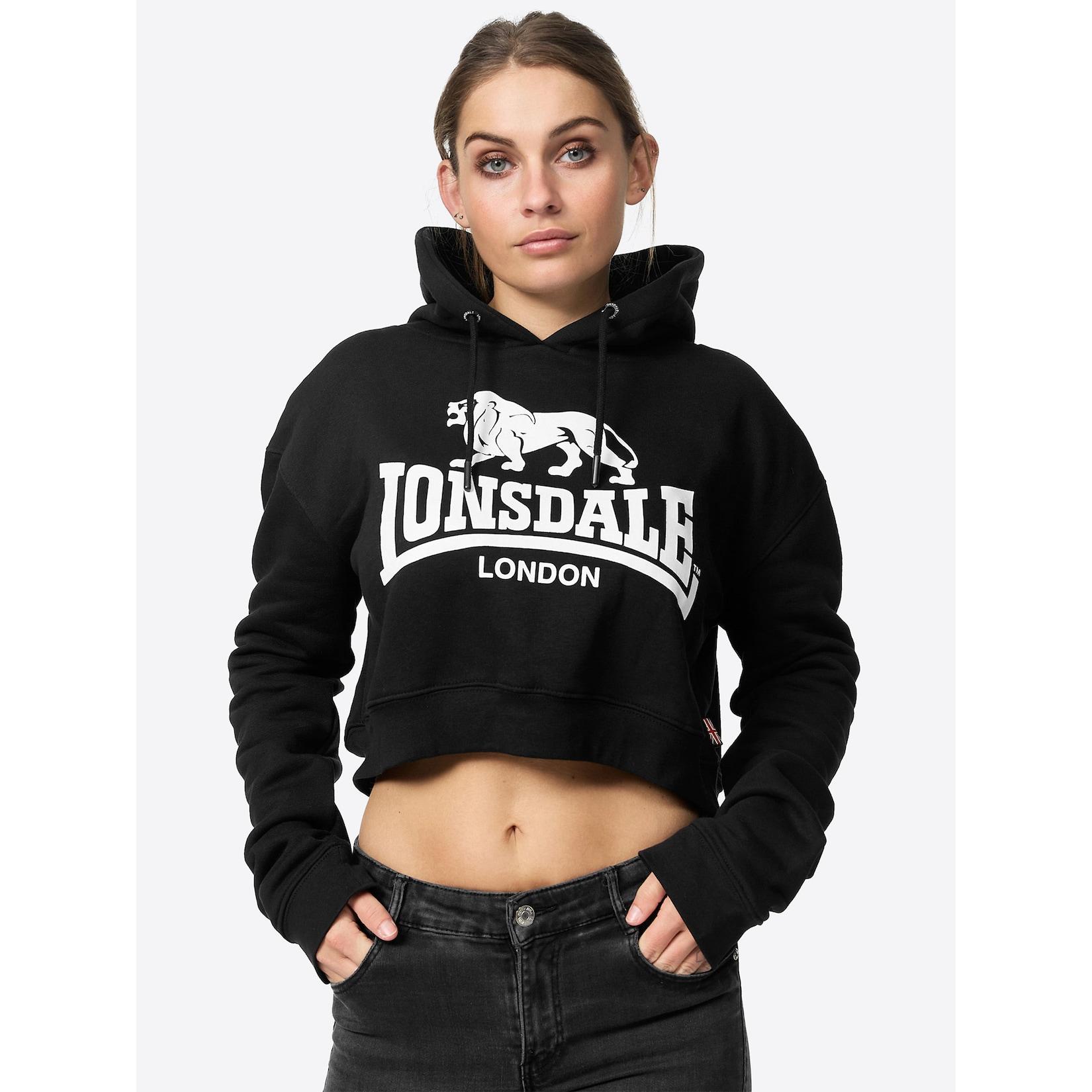 Lonsdale Frauen Kapuzensweatshirt Cropped ROXETH