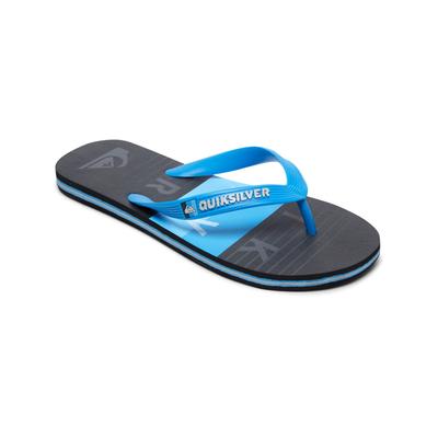 Sandale QUIKSILVER "Molokai Word Block", Jungen, Gr. 11(28), blau (blau, schwarz, blau), Obermaterial: Synthetikmaterial / Außensohle: Moosgummi, Schuhe Sandale