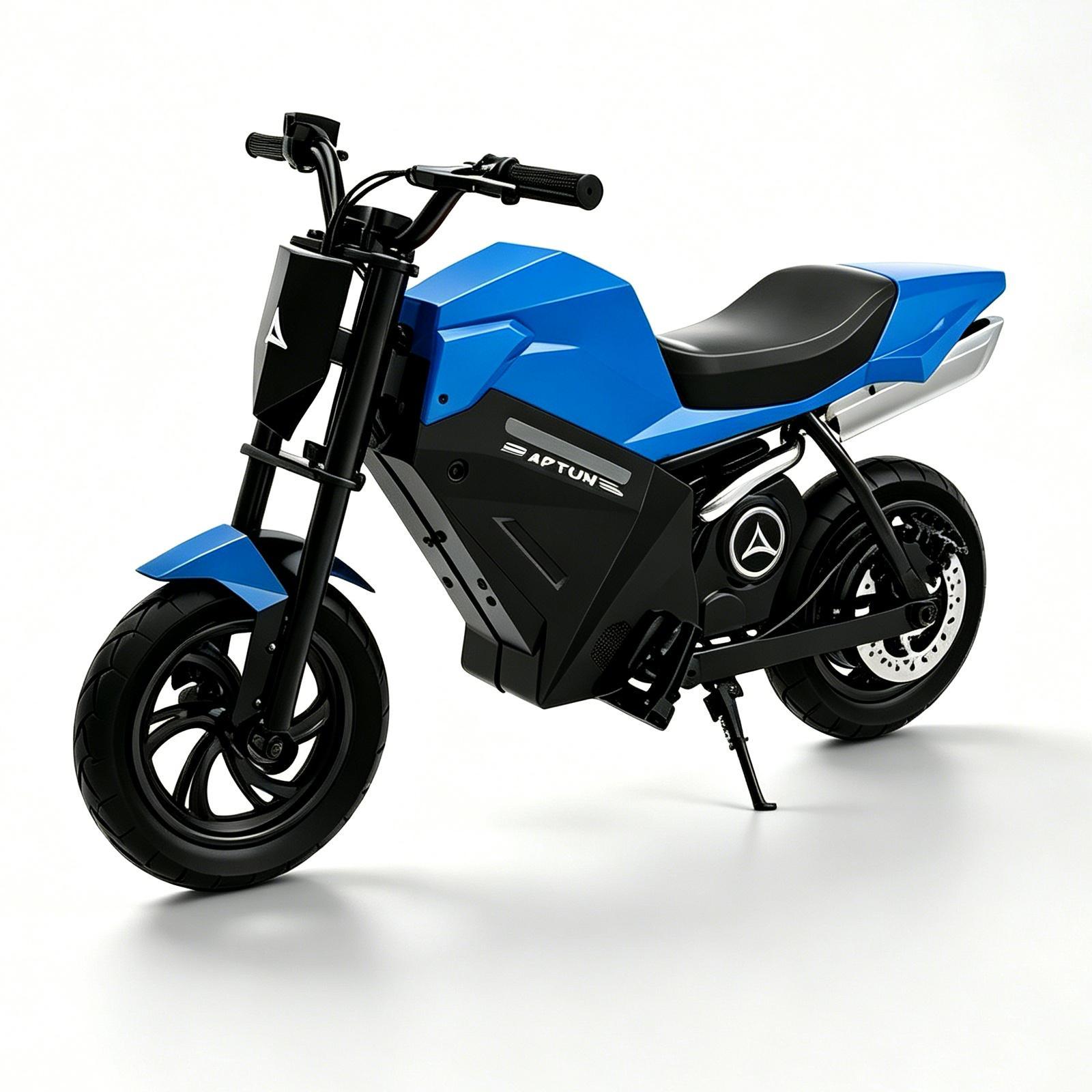 Elektromotorrad Kinder 12,5 Zoll Elektro Motorrad Offroad Kindermotorrad 8-14 Jahre 250W Motor LED Licht 16km Reichweite 21,6V 4Ah 16km/h Blau