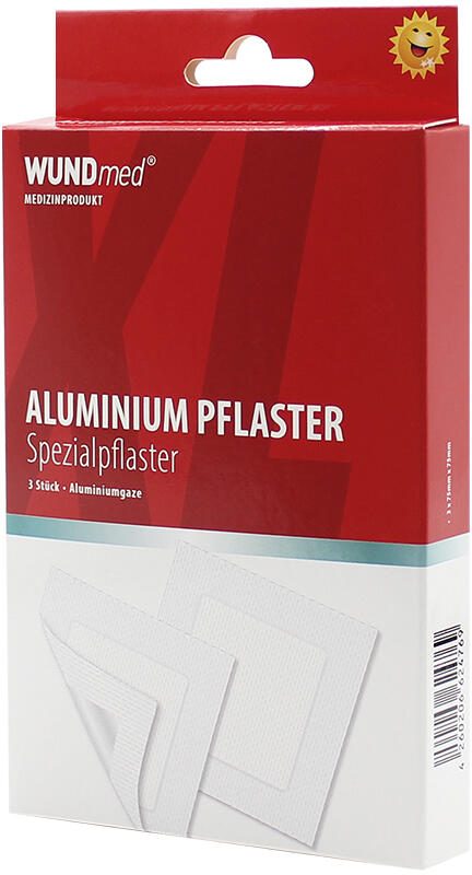 WUNDmed® Pflaster Aluminium XL grau 3 St. 03-005