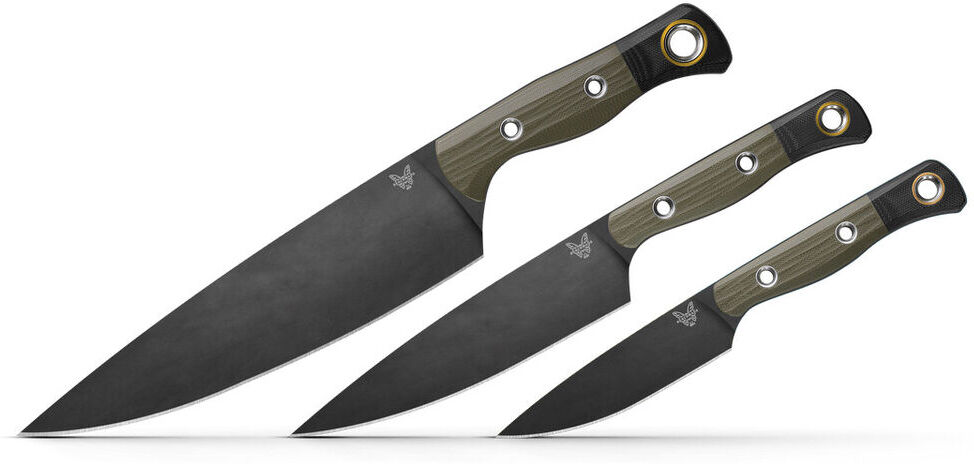 Benchmade 4000BK-01 Köksknivar 3st Set - OD Green/Black
