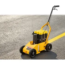 VEVOR Markierungswagen Linien-Markiergerät Linemarker 9 Spraydosen Gelb, Bodenmarkierung für Parkplatz Werkstatt Straße Einkaufszentrum Sportplatz 50–100 mm Einstellbare Linienbreite mit Adapterdüse