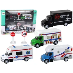 Camper Truck Ambulance Ice Cream Parlor mit Friktionsantrieb 1:87 A