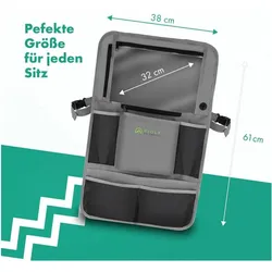 Fioly, Kindersitz Zubehör, 2 x Organizer Tasche für KFZ Kopfstütze Kind Baby Stauraum für Autositz, Rücksitztasche