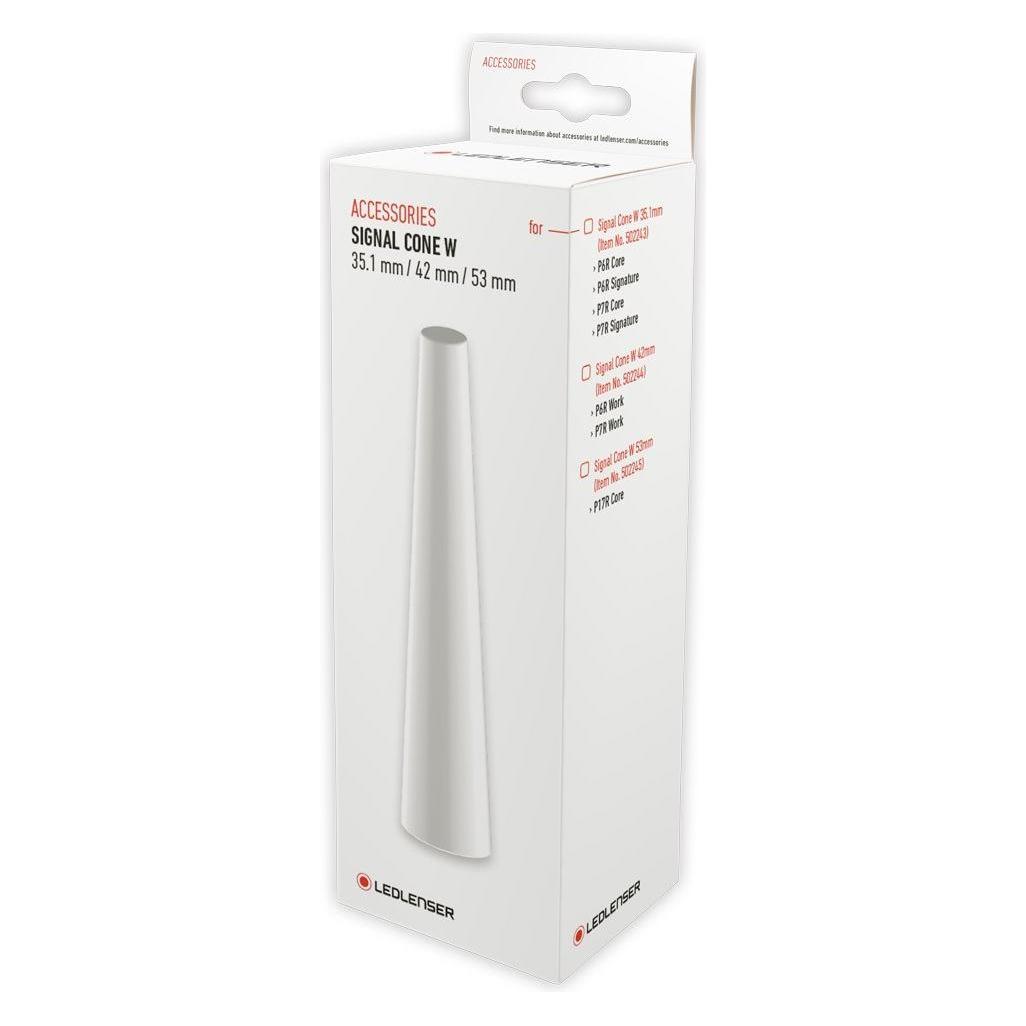 Ledlenser Taschenlampe. Weisse Ledlenser-Signalkappe mit 42 mm für P6R Work, P7R Work (502244)