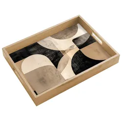 TABLETT Abstrakt - Formen - Modern - Beige Tray 40x30 cm