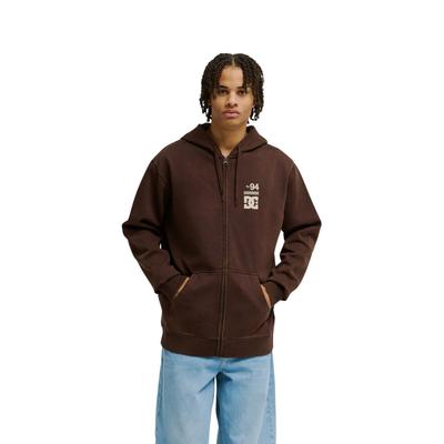 Hoodie DC SHOES "DC Chopper", Herren, Gr. L, braun (coffee bean), Obermaterial: 55% Baumwolle, 25% Baumwolle, 20% Polyester., Sweatshirts Hoodie