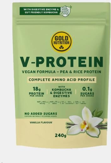 GOLD NUTRITION V PROTEIN BAUNILHA 240g