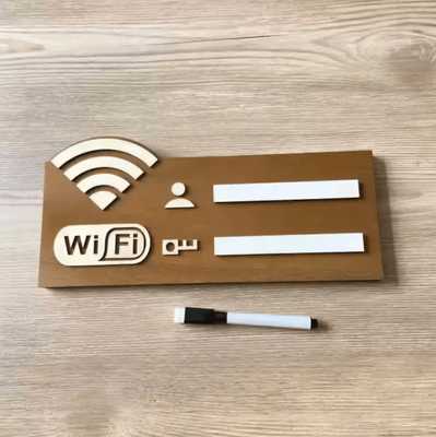 Inspire Curations Rustic Wooden WiFi Password Sign WiFi Password Sign Wooden WiFi Plaque For Home & Office Decor 1pack