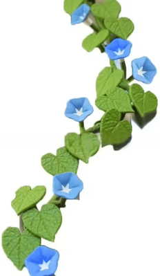 Inspire Curations 3D Printed Morning Glory Refrigerator Magnets Decorative Ivy Vine Magnet Set 4leave2flower Blue
