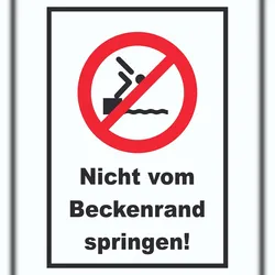 HB-Druck Nicht vom Beckenrand springen Schild A4 (210x297mm)