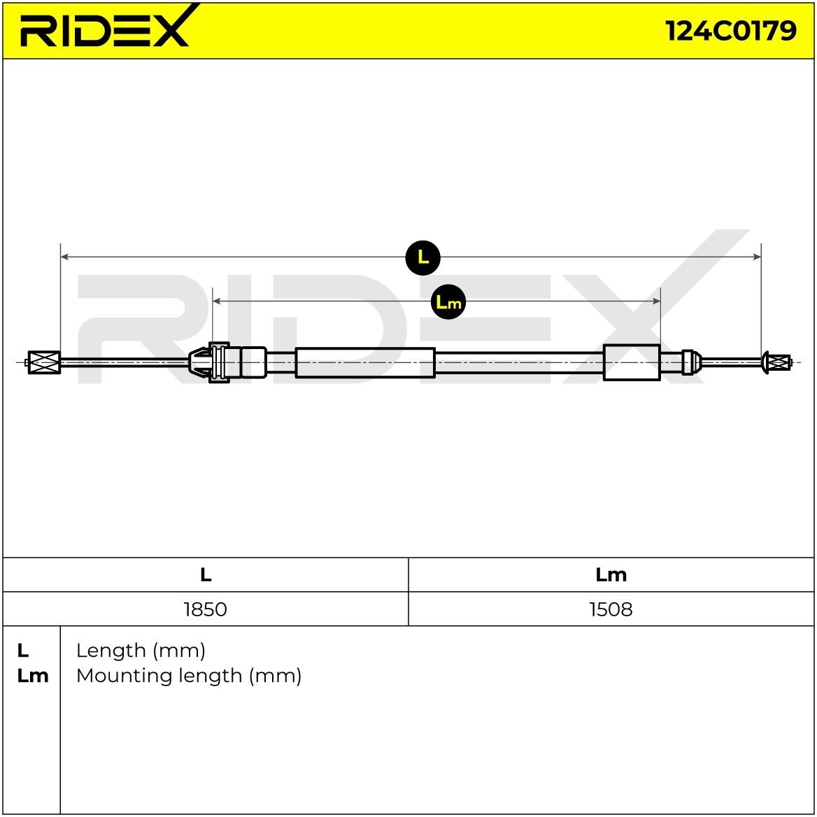 RIDEX 124C0179 Handbrake cable