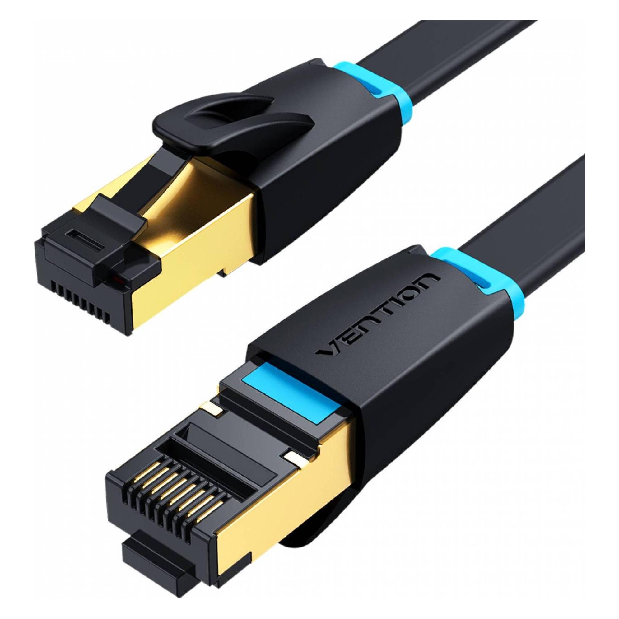 Vention Flat Patch Cable Cat8 black IKCBK (8 m) (IKCBK)