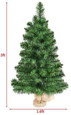 Costway Holiday Season Decor Artificial PVC Christmas Tree-3 ft