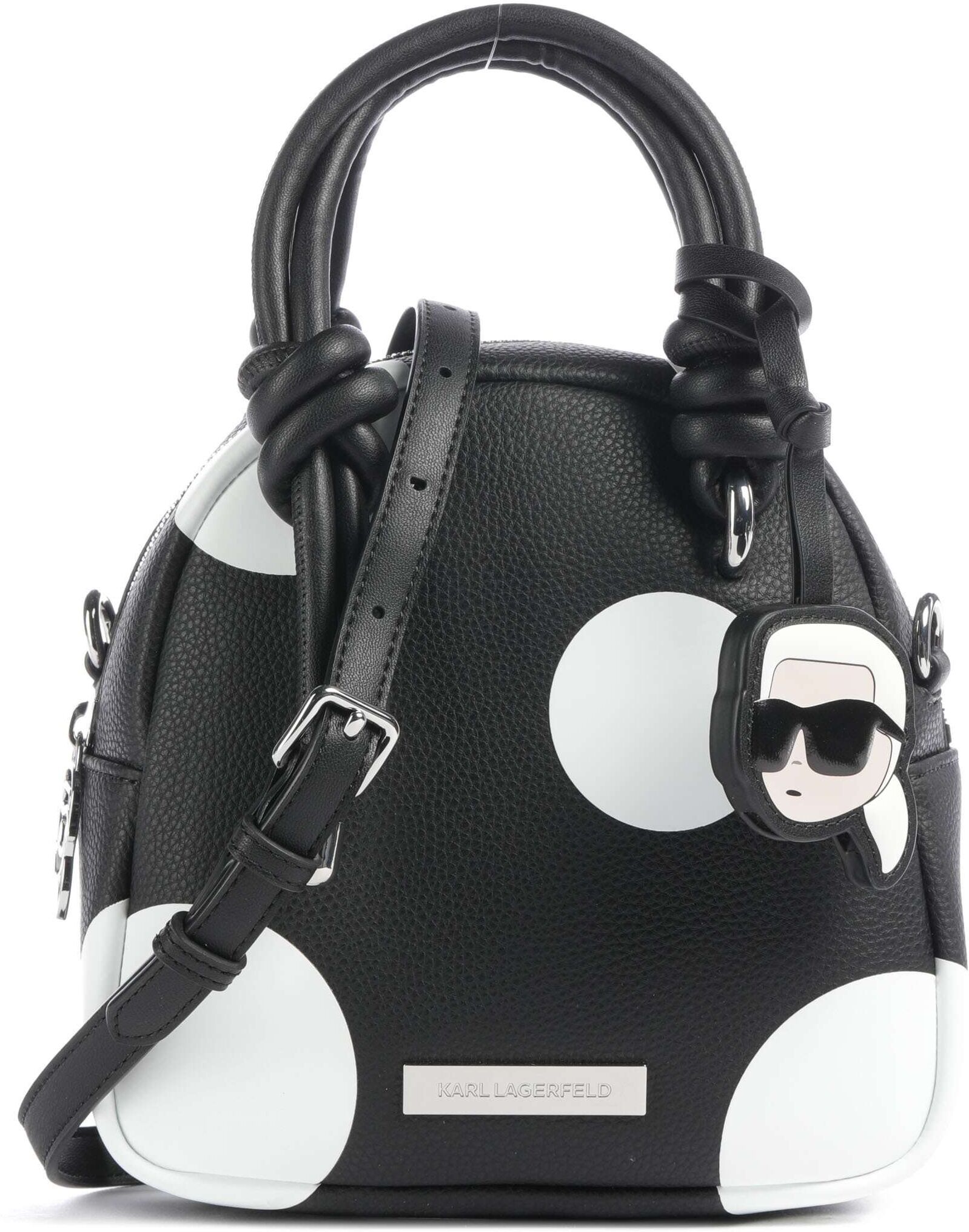 Karl Lagerfeld Ikon   Leer Handtas   zwart