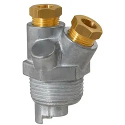 GOK Stopfbuchsverschraubung 1510010 AG R 1 x UA 8/10 mm, 2-Loch Ausführung, mit Rücklauf