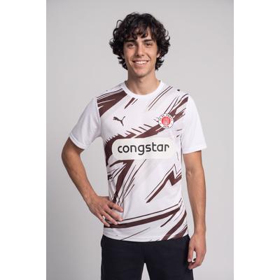Fußballtrikot PUMA "FCSP AWAY JERSEY REPLICA", Herren, Gr. XL, braun (puma weiß, espresso braun), Web, Obermaterial: 100% Polyester, bedruckt, regular fit normal, Rundhals, Trikots Fußballtrikot, mit DryCELL-Technologie, atmungsaktiv, mit...