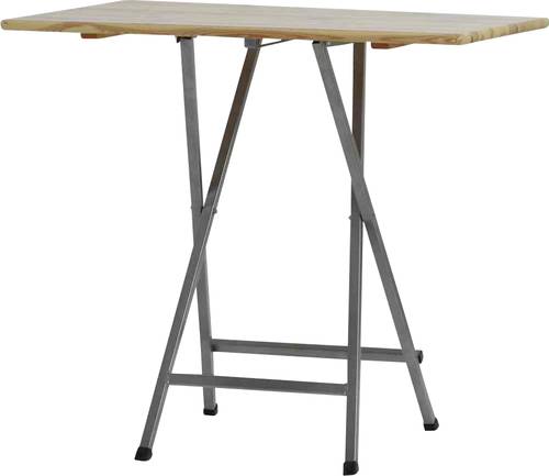 FUNSTAR 747218 Gartentisch Stahl, Kiefernholz Grau, Natur