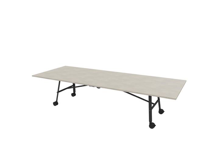 Table mobile plateau rabattable Serenity 320 x 120 cm Béton – Pied Noir