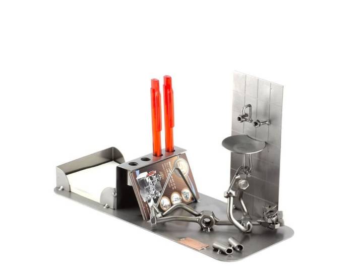 Figurine de Bureau - STEELMAN24 - Personnage en Métal - Style Industriel - Décoratif - Intérieur