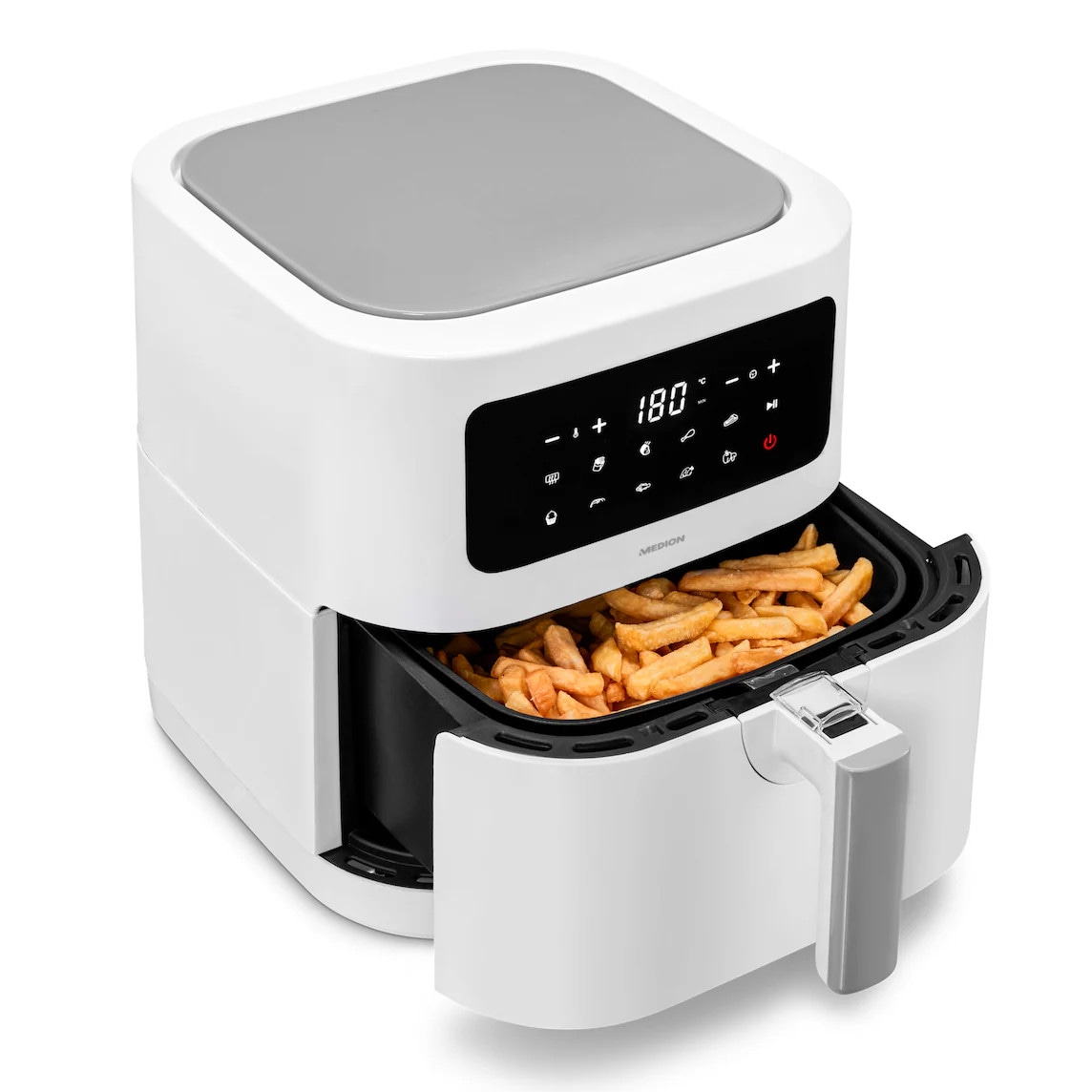 Medion MD 11740 Life E40 XL Heißluftfritteuse 5,2 l, weiß
