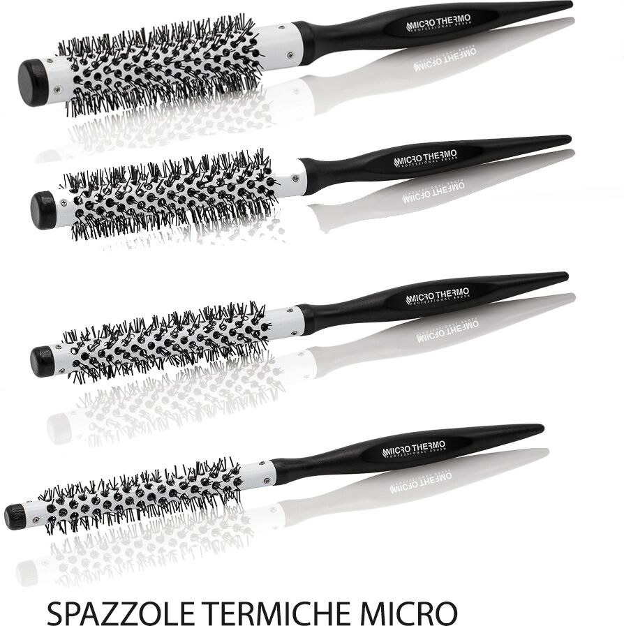 Xanitalia Spazzola Termica Sottile Professionale MICRO SALONXPRO – Precisione, Controllo e Styling di Dettaglio 11 mm